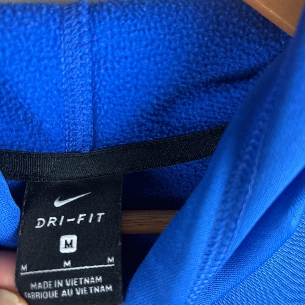 Nike Dri Fit Air Force Falcons Hoodie Mens Medium Blue NCAA Football Sweatshirt - Picture 4 of 6